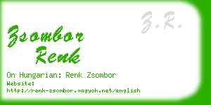 zsombor renk business card